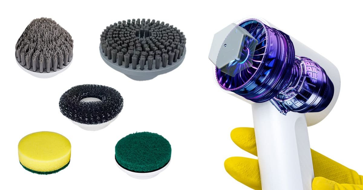 Synoshi Power Spin Scrubber - Handheld Electric Cleaning Brush